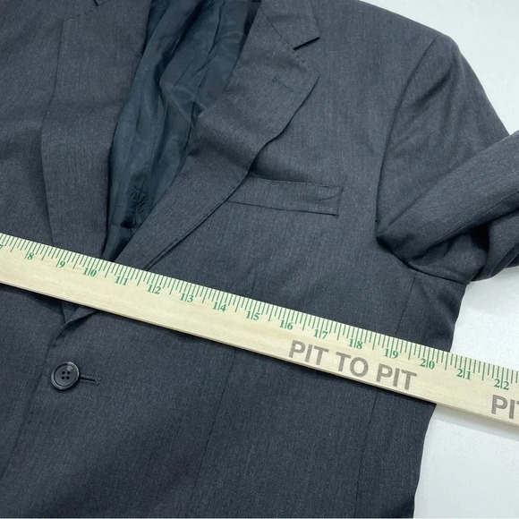 Joseph & Feiss Mens Size 38 Reg charcoal gray wool blazer 2270 - Picture 6 of 11